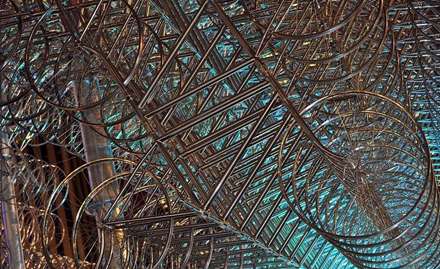 مجسمه ای غول پیکر با استفاده از دوچرخه