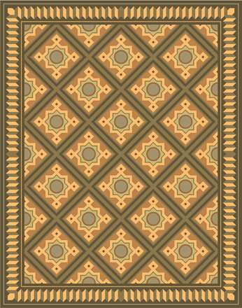 طرح اسلیمی ستاره در لوزی