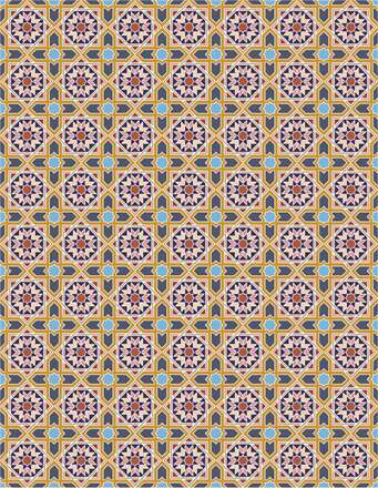 طرح اسلیمی ستاره های جدا روشن