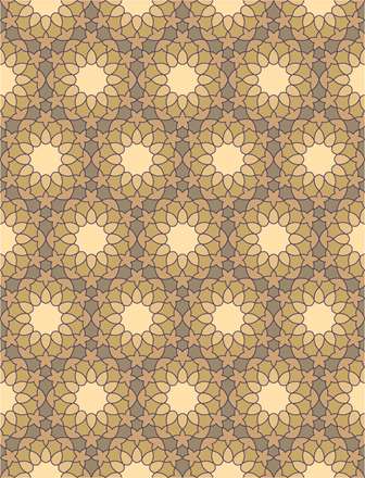 طرح اسلیمی اشک و ستاره زرد