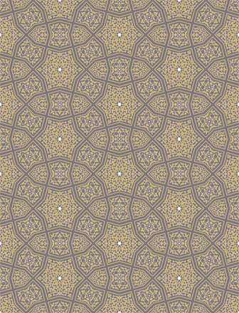 طرح اسلیمی ستاره منقش تیره