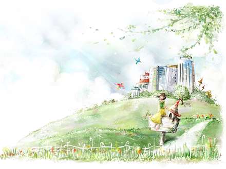 نقاشی دختر بچه در روستا