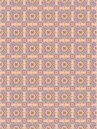 طرح اسلیمی گل مرکب رنگی