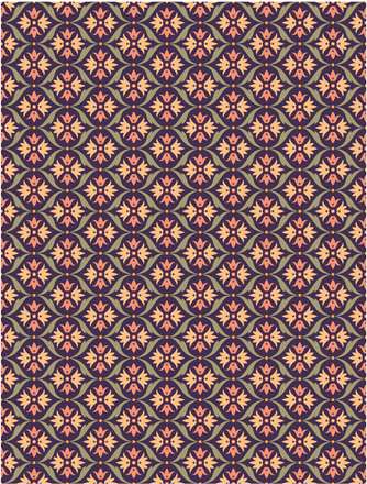 طرح اسلیمی گل تیز رنگی