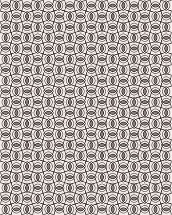 طرح اسلیمی بیضی تو در تو رنگی