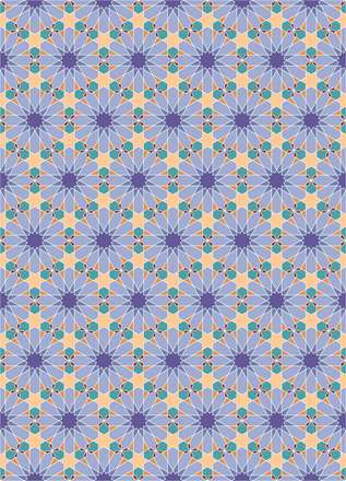 طرح اسلیمی گل در ستاره