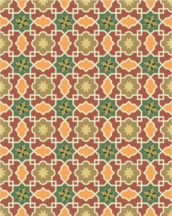 طرح اسلیمی گل رنگی