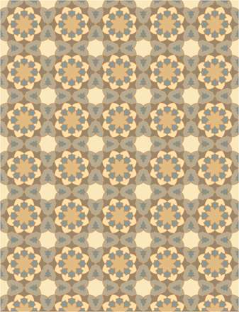 طرح اسلیمی ستاره و گلبرگ