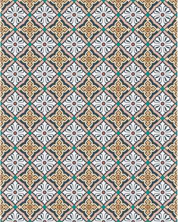 طرح اسلیمی لوزی رنگی