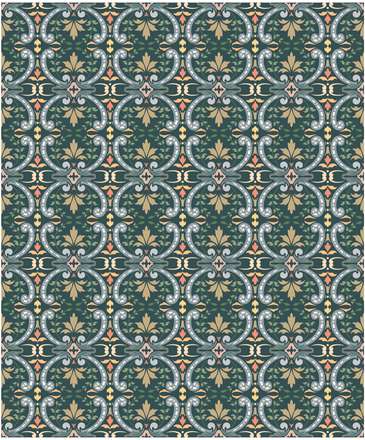 طرح اسلیمی پیچک رنگی