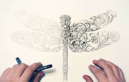 نقاشی از حشرات به سبک جدید