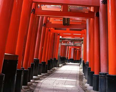 راهرو زیرزمینی زیبا با نور قرمز