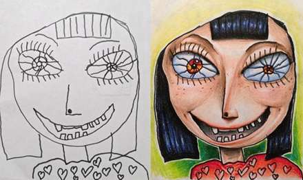 رنگ آمیزی نقاشی کودکان