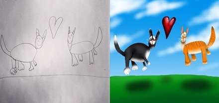 رنگ آمیزی نقاشی کودکان