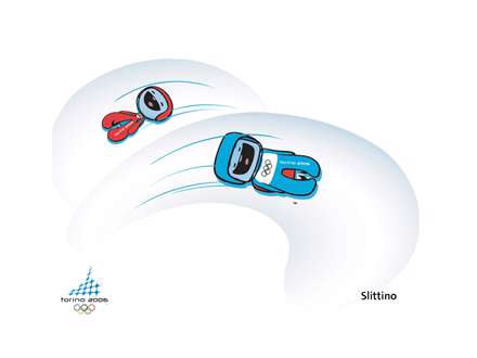 بازی کودکانه بر روی برف