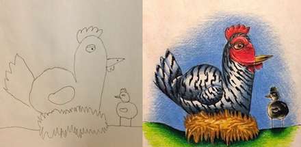 رنگ آمیزی نقاشی کودکان