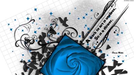 طرح گرافیکی گل رز آبی