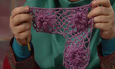 موتیف های گل بافتنی 2