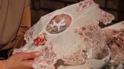 رومیزی تور دار