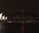 پل بندرگاه سیدنی فرو رفته در  تاریکی