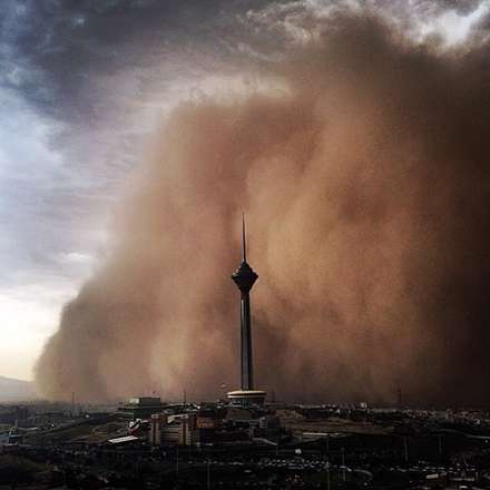 تصاویری هولناک از طوفان ناگهانی تهران