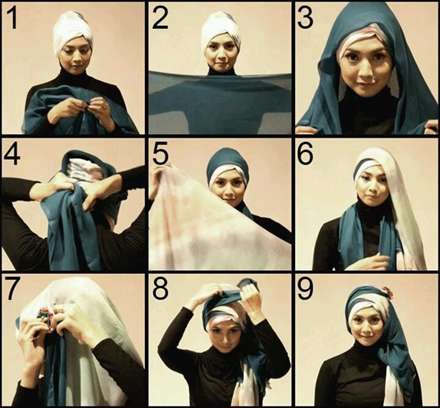 حجاب اسلامی بادورنگ شال