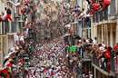 مراسم سنتی گاودوانی در خیابان های شهر پامپلونای اسپانیا