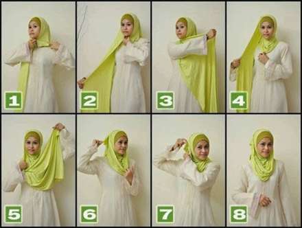 مدل بستن شال در 8 مرحله برای افراد محجبه