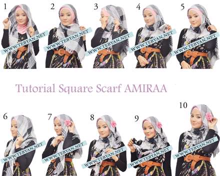 مدل بستن روسری با گل