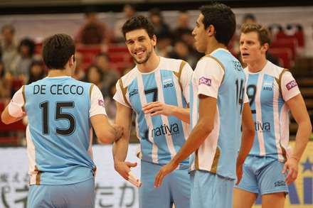 بازیکنان خندان تیم والیبال آرژانتین