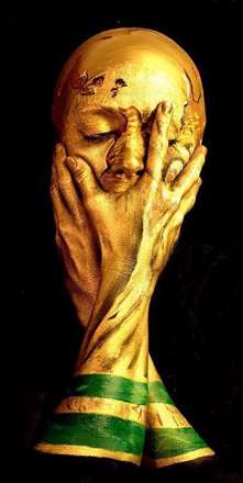 نقاشی جام جهانی روی صورت