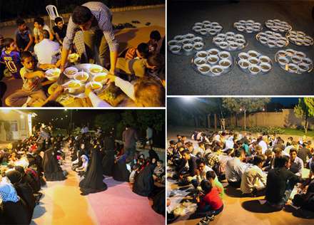 تصاویری از مراسم افطاری ساده