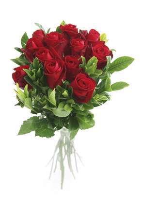 دسته گلی زیبا با رزهای قرمز