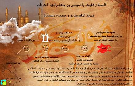 اینفوگرافی زندگینامه امام کاظم(ع)