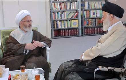 دیدار آیت‌الله سبحانی با رهبر انقلاب