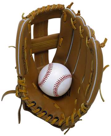 دستکش و توپ بیسبال