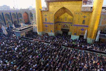 نمازجماعت باشکوه در نجف