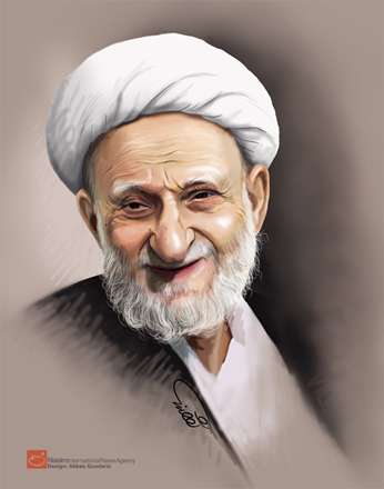 چهره مرحوم آیت الله "محمدتقی بهجت"