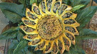 نان اسفناج آفتابگردان