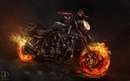 موتورسیکلتی با چرخ های آتشین