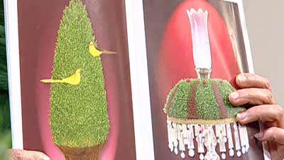 سبزه طرح دار