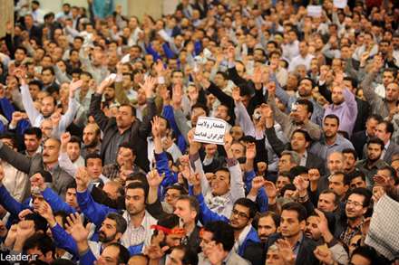 دیدار جمعی از کارگران با رهبر انقلاب