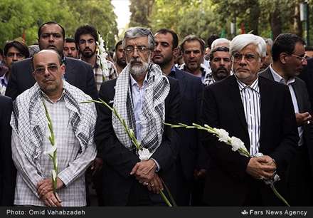 مراسم وداع با پیکرهای شهدای غواص