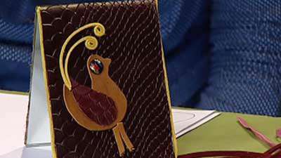 قاب آیینه چرمی