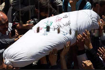 خاکسپاری دو شهید غواص در حوزه هنری