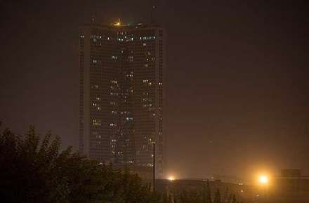 گرد و غبار شبانه در تهران