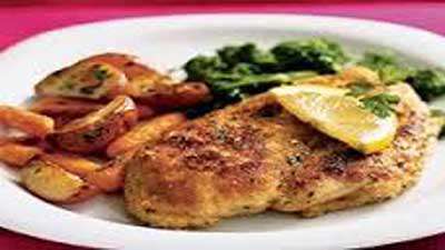 اسکالوپ با پنیر و گوجه