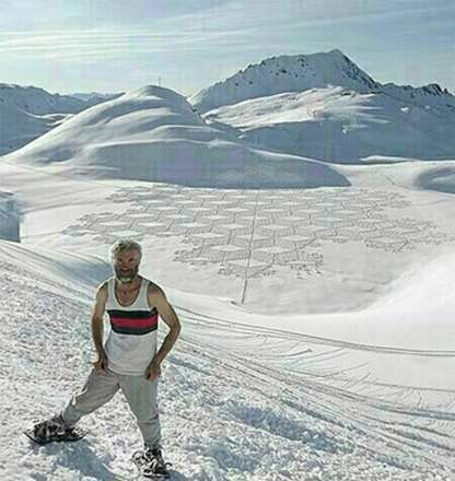 نقاشی هایی هنرمندانه و جالب روی برف ها