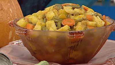 خواراک سیب زمینی و لوبیا