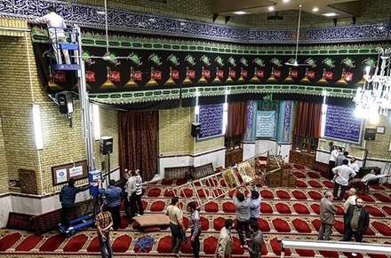 سیاه‌پوش کردن مساجد و تکایا